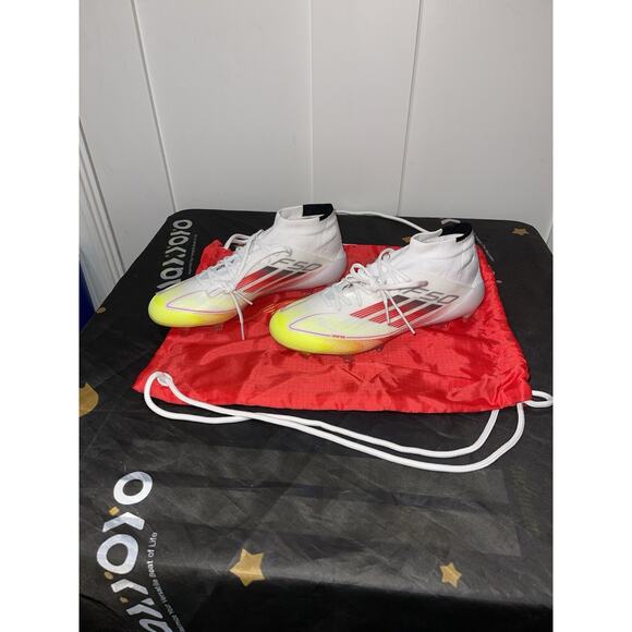 New Women’s Sz 7.5 Adidas F50 Elite Mid FG Soccer Cleats White IE1457. - Picture 3 of 7